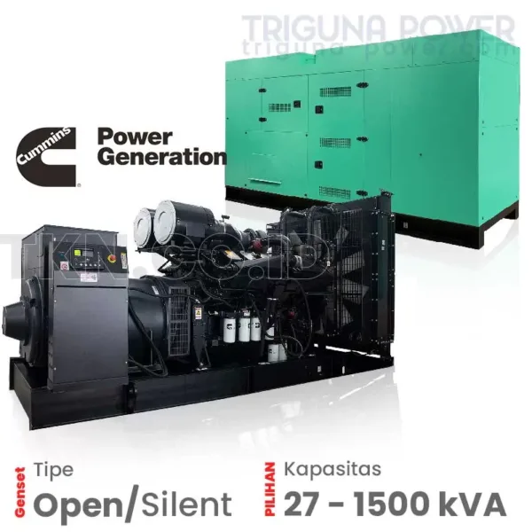 Genset Cummins 450 – 1500 kVA Silent dan Open
