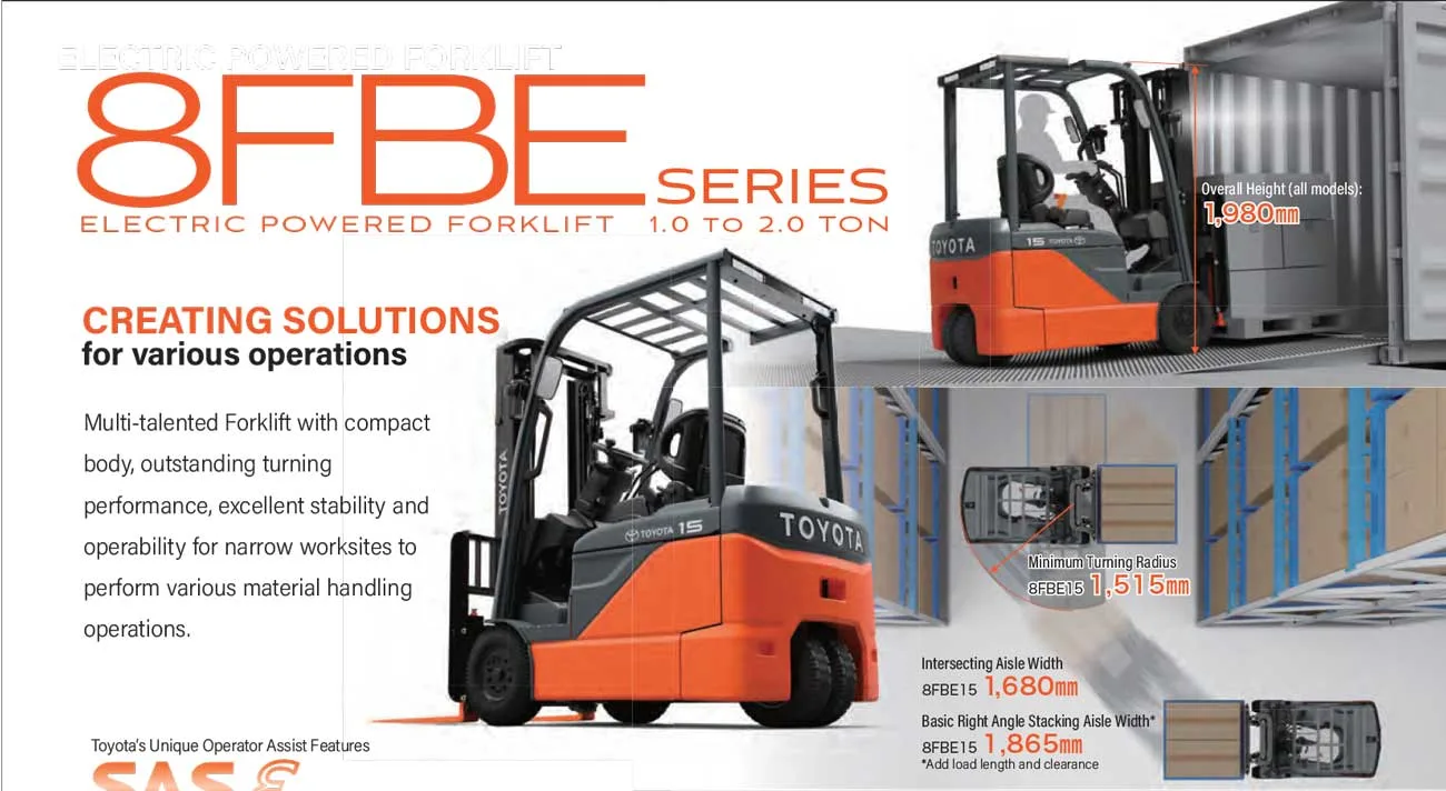 Forklift Listrik Toyota 8FBE Series