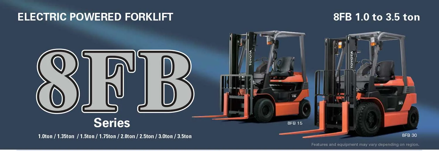 Forklift Listrik Toyota 8FB Series 1.0 – 3.5 Ton