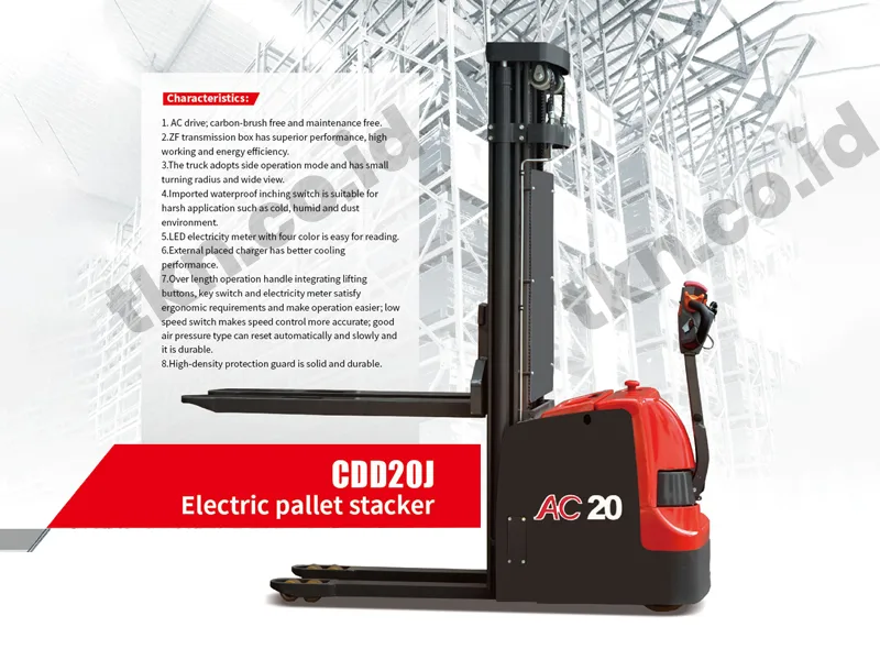 Review HELI Pallet Stacker CDD20J Kapasitas 2 Ton