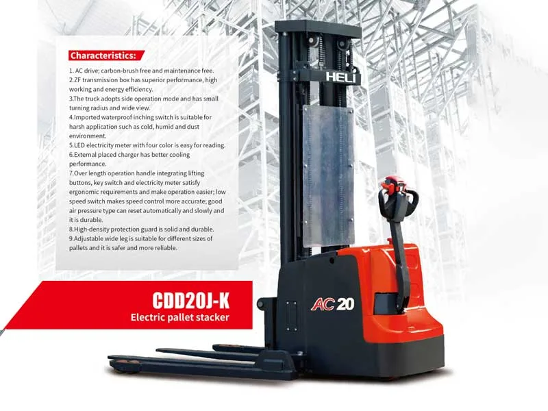 Pallet Stacker HELI CDD20J-K 2 Ton