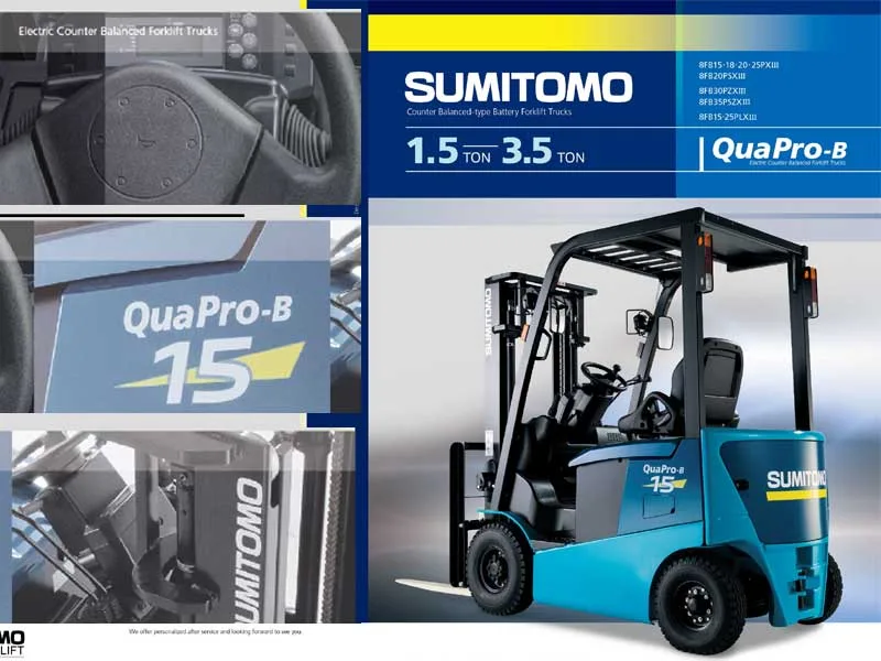 Forklift Elektrik 1.5 Ton Sumitomo QuaPro-B: Spesifikasi Eksekutif & Harga