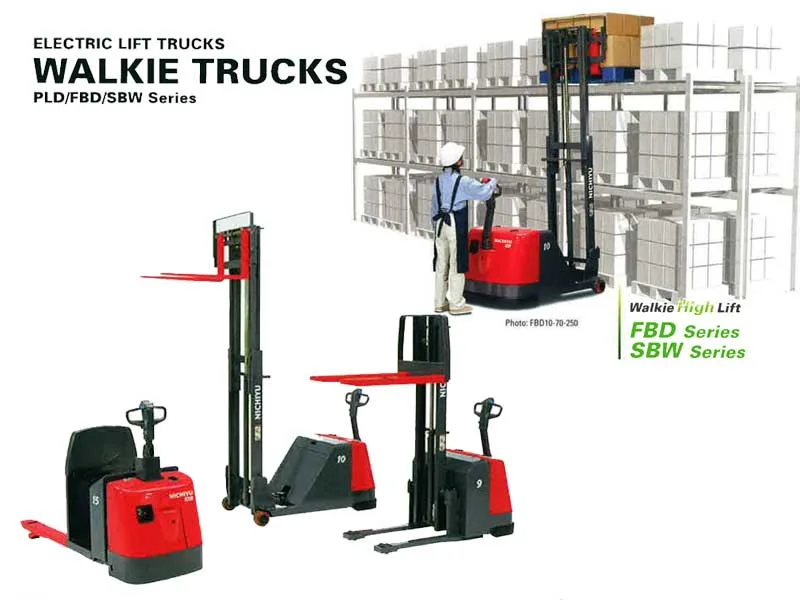 Nichiyu Walkie Truck PLD, FBD & SBW Series